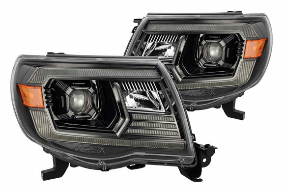 ARex Luxx LED Heads: Toyota Tacoma (05-11) - Matte Black (Reflector / Set)