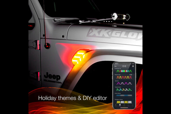 XKGlow Jeep Air Vent Light Kit: Amber