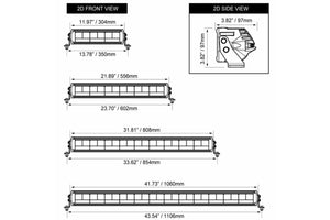 Vision X Shocker LED Light Bar: 11.97in (Amber Photon Light Pipe / With Harness)