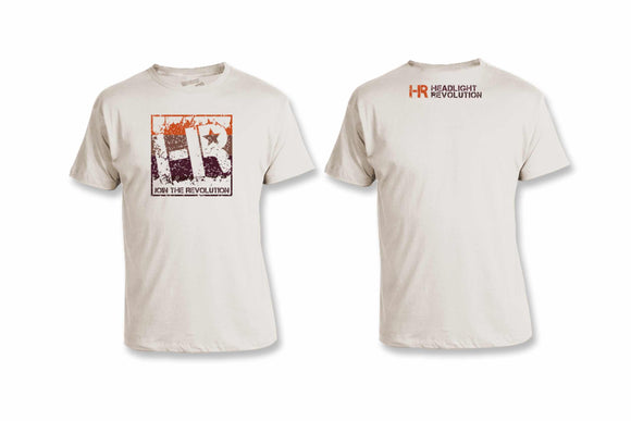 Shirt: Headlight Revolution (Tan - HR Logo / L)