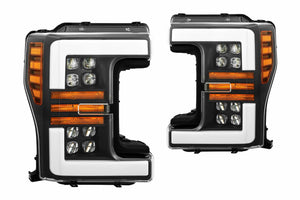 ARex Nova LED Heads:  Ford Super Duty (17-19) - Gloss Black (Set)