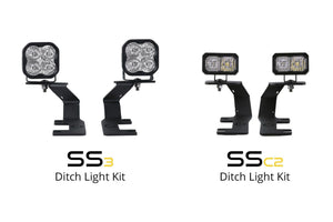 SS3 LED Ditch Light Kit for 2014-2019 Silverado/Sierra  Pro White Driving