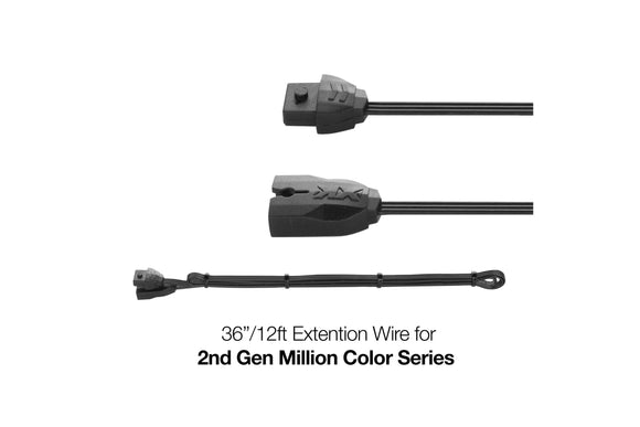 XKGlow Wire Extension: 144in / 2-Pin