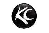 KC Hilites Light Cover: (8in / Soft / Black/White KC Logo / Pair)