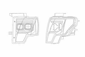 ARex Pro Halogen Heads:: Ford F150 (09-14) - Chrome (Set)