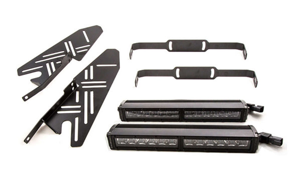 DD Bumper Light Kit: Ford Raptor (17-20) (White / Wide Beam) (2x SS12 Bars)