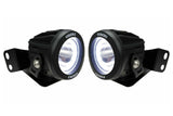 Vision X A-Pillar LED Lighting System: 2-4 Seat RZR (2x 4.5in Optimus Halo Pods)