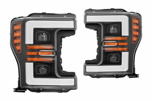 ARex Pro Halogen Heads::  Ford Super Duty (17-19) - Matte Black / Chrome (Set)