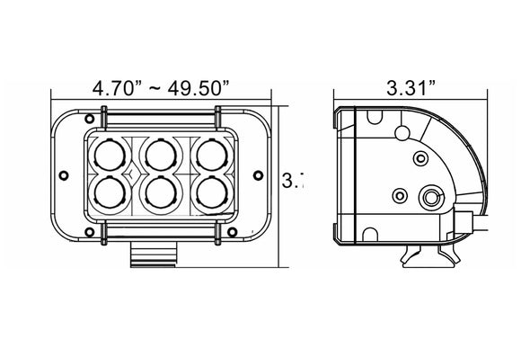 Vision X Bumper Mount LED System: Ford Super Duty (08-10) (1x XPR-12M Light Bar)