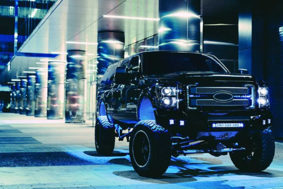 Rigid Radiance Scene Light: (Blue Backlight / Flush / Black Housing / Pair)