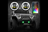 XKChrome RGB LED Fog Light Kit: Wrangler JK (Black w/ Controller) (Pair)