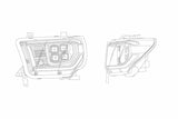 ARex Nova LED Heads:  Toyota Tundra (07-13)  - Matte Black / Chrome (Set)