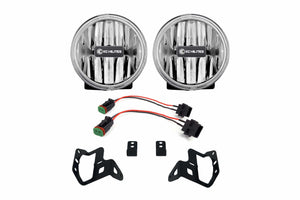 KC Gravity G4 Fogs: Wrangler JL (19+) (Set / White / Sahara Bumper)