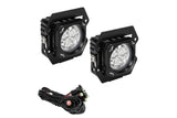 Vision X LED Fog Light System: Ford Ranger (19+) (2x Optimus Square Pods w/ Halo)