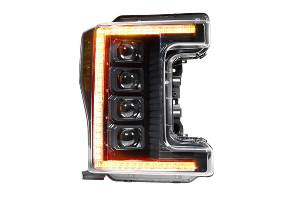 XB LED Heads: Ford Super Duty (17-19) (Pair / ASM / Amber DRL)