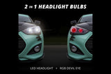XKChrome RGB LED Bulbs: 9007 w/o Controller (Pair)