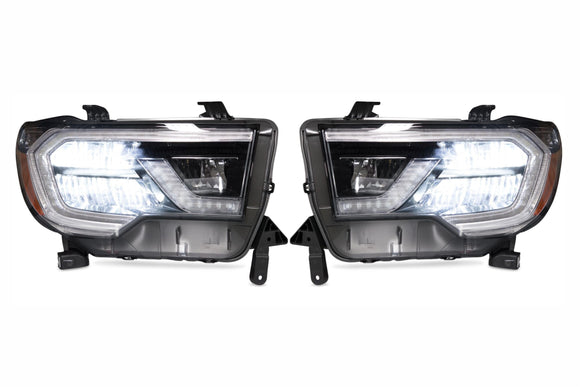 Toyota Sequoia (18+): OEM LED Heads (Black; Set)