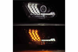 ARex Luxx LED Heads: Ford Mustang (10-14) - Matte Black / Chrome (Set)
