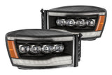 ARex Nova LED Heads: Dodge Ram (06-08) - Matte Black / Chrome (Set)