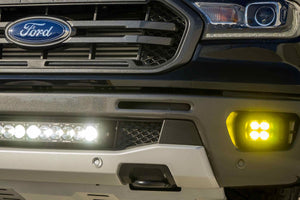 Squadron Sport Round Light Pods: (Each / Amber / Wide Cornering Beam / Black Body)