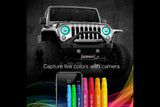 XKChrome RGB LED 7in Wrangler TJ/JK Headlight Kit w/ BT Controller