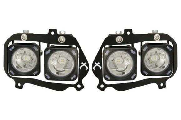 Vision X LED Heads: Polaris RZR (08-13) (2x XIL-OPRH110 + 2x XIL-OPRH120  / Brackets / Wiring)