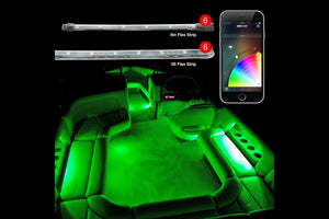 XKChrome RGB LED Boat Accent Light Kit: 8x 36in, 8x 9in Strips