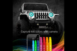 XKChrome RGB LED 7in Wrangler TJ/JK Headlight Kit w/ Dash Mount Controller