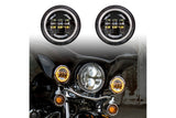 XKGlow Motorcycle Highway Bar Switchback Driving Lights: Chrome