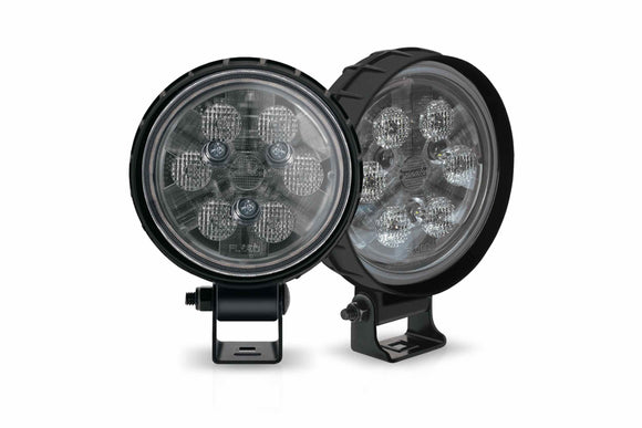 JW Speaker: 670F-12/24V Heated Worklamp Amber - Flood Beam