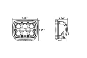 Vision X Duralux LED Work Light: Mini (4 LED / 60 Degree Beam / Flush Mount)