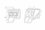 AlphaRex Pro-Series Halogen Heads: Ford F150 (09-14) - Gloss Black (Set)