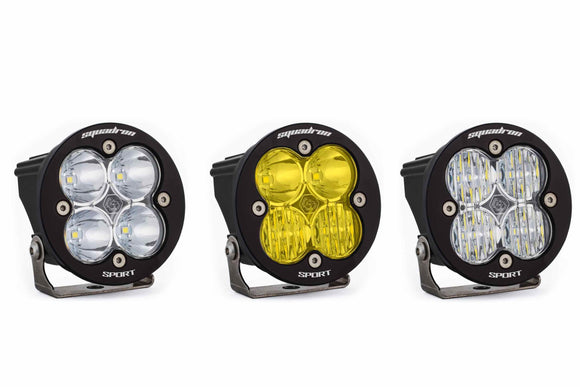 Squadron Sport Light Pods: (Each / Clear / Driving Combo Beam / White Body / Flush Mount)